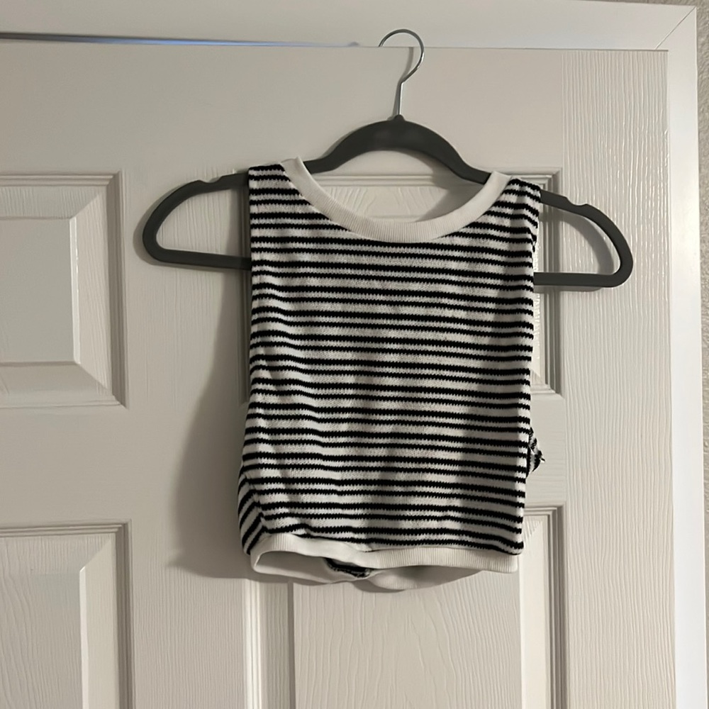 Zara striped crop top
